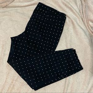 Old Navy Pixie mid-rise diamond/polka dot pants 14